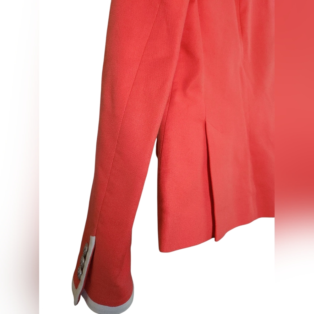 Banana Republic Women’s Linen Blend Coral Blazer Size 00P GREAT Used Condition - Picture 6 of 16